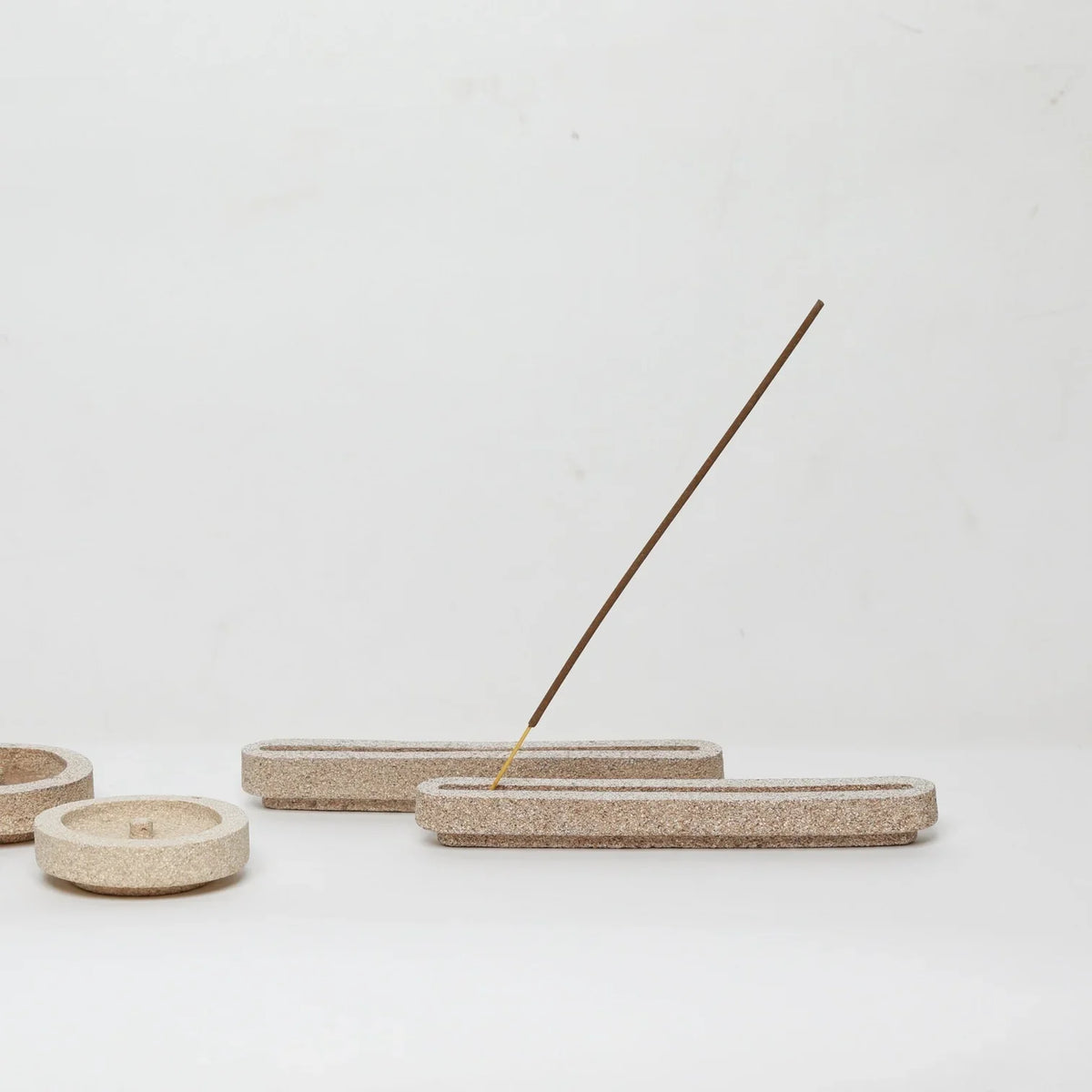 EggsLike incense holder by Constantina Elia, handcrafted from discarded eggshells and coffee grounds.
