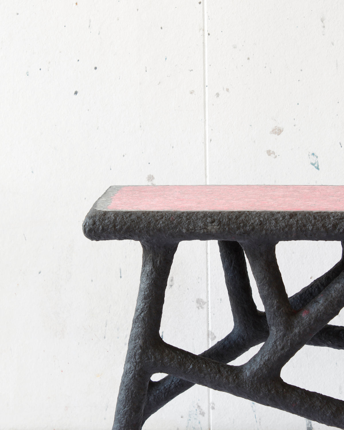 Alchemist’s Side Table | Coral Top | Hand-Sculpted From Upcycled Paper