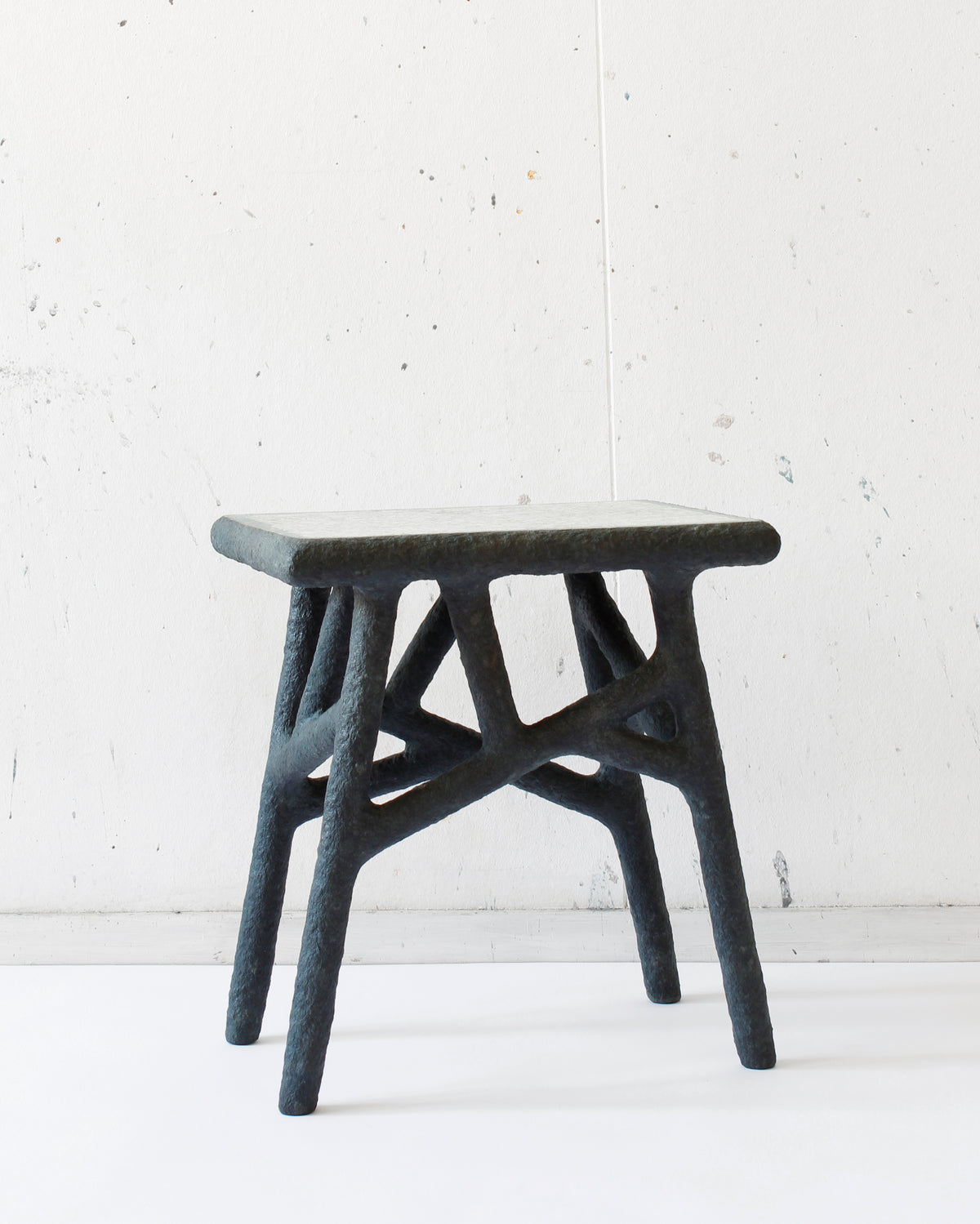Alchemist’s Side Table | Grey Top | Hand-Sculpted From Upcycled Paper