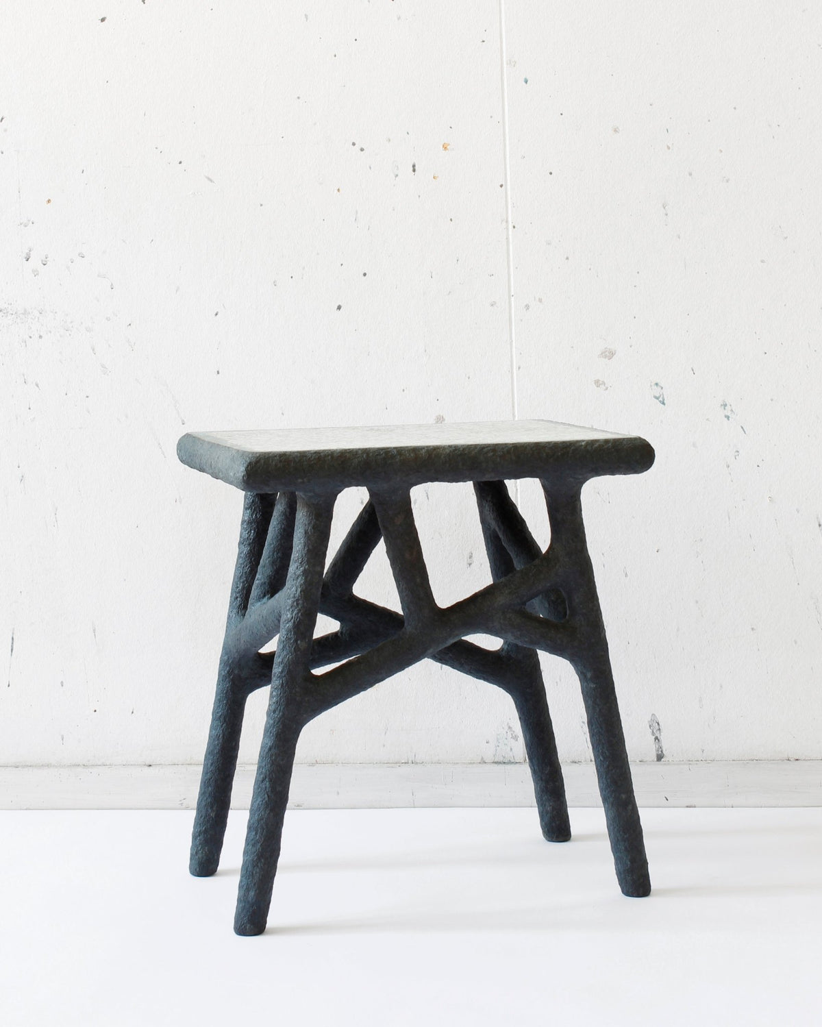 Alchemist’s Side Table | Grey Top | Hand-Sculpted From Upcycled Paper