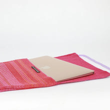Load image into Gallery viewer, coded-laptop-case-deadstock-yarn-millicent-sanders-the_home_of_sustainable_things