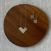 Load image into Gallery viewer, 3D Square Earrings | Recycled Silver