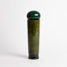 Load image into Gallery viewer, salt_grinder_or_pepper_mill_channapatna_turned_wood_natural_dyes_built_editions-the-home-of-sustainable-things_dark_green_tall