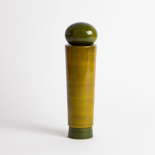 Load image into Gallery viewer, salt_grinder_or_pepper_mill_channapatna_turned_wood_natural_dyes_built_editions-the-home-of-sustainable-things_light_green_tall_2
