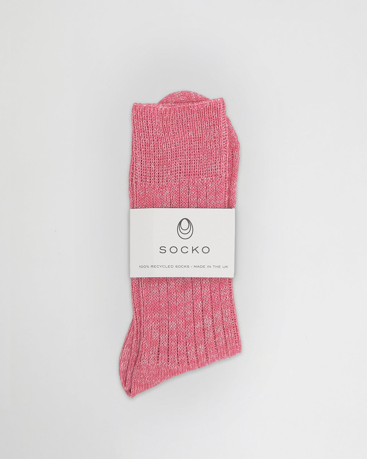 Coral Pink Fleck Socks | 100% Upcycled Materials