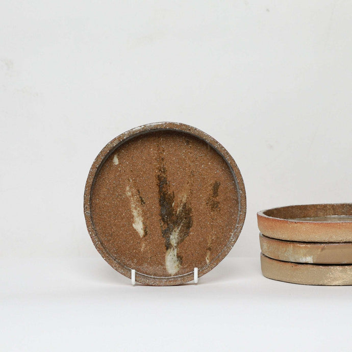 Abandoned Earth Side Plate 2nd Ed brown / grey | made from discarded clay - THE HOME OF SUSTAINABLE THINGS