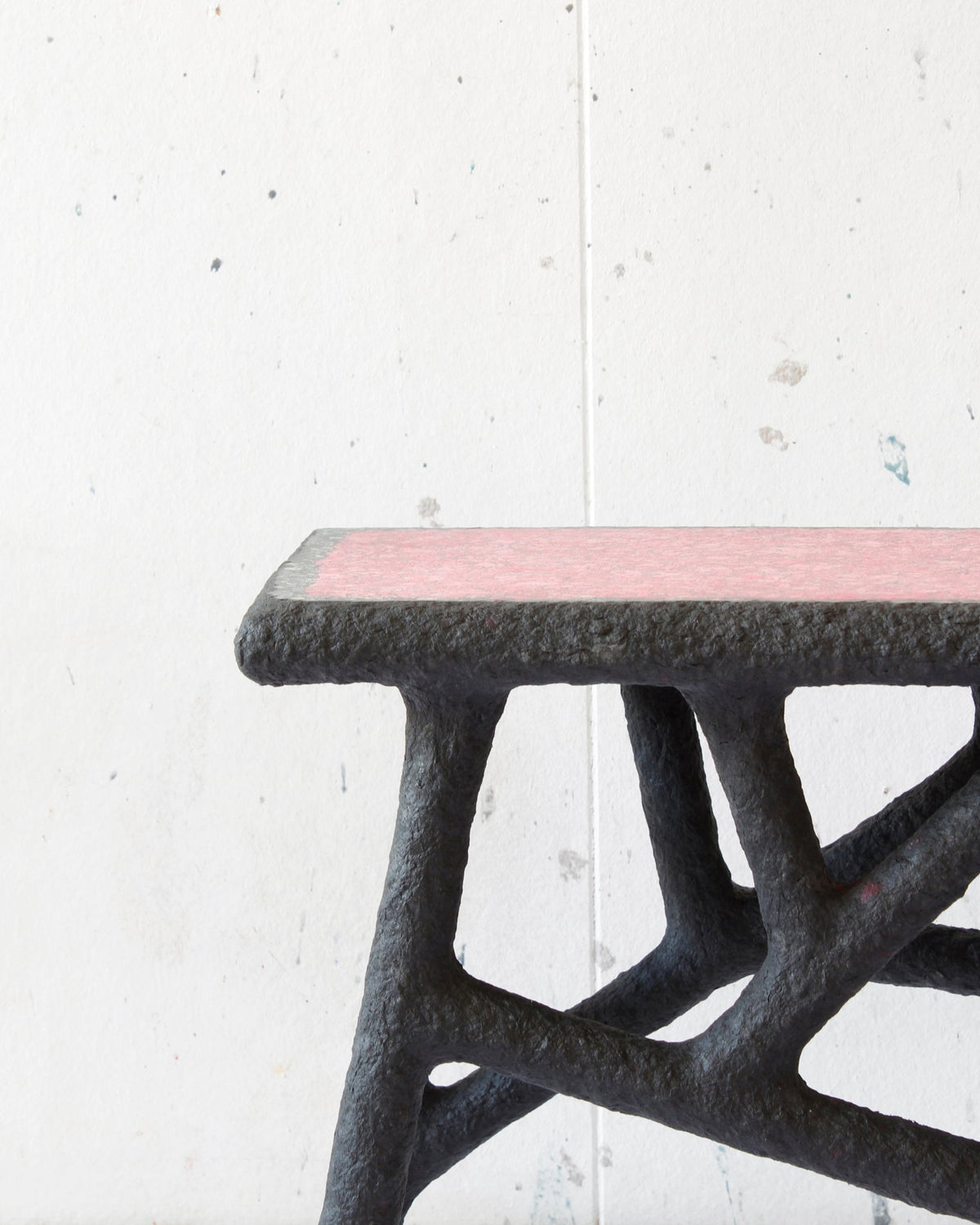 Alchemist’s Side Table | Coral Top | Hand-Sculpted From Upcycled Paper