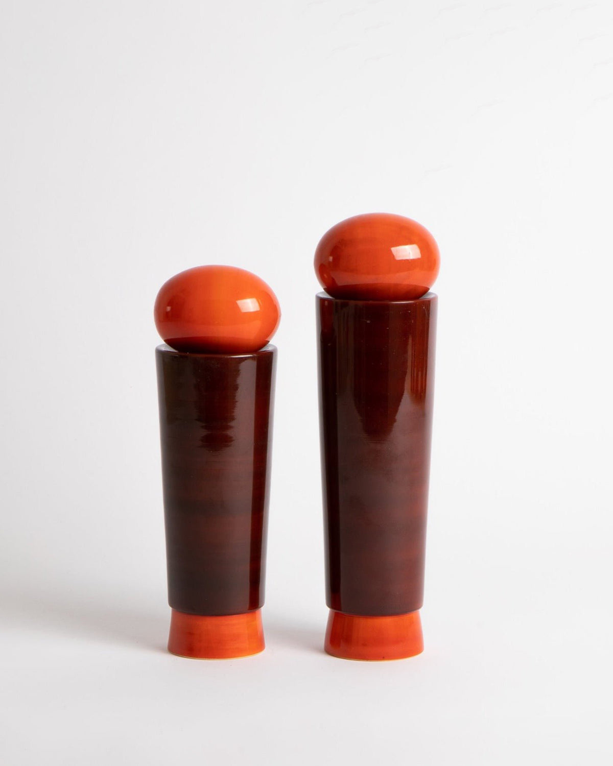 Small Salt & Pepper Grinder | Dark Red | Natural Non-Toxic Materials