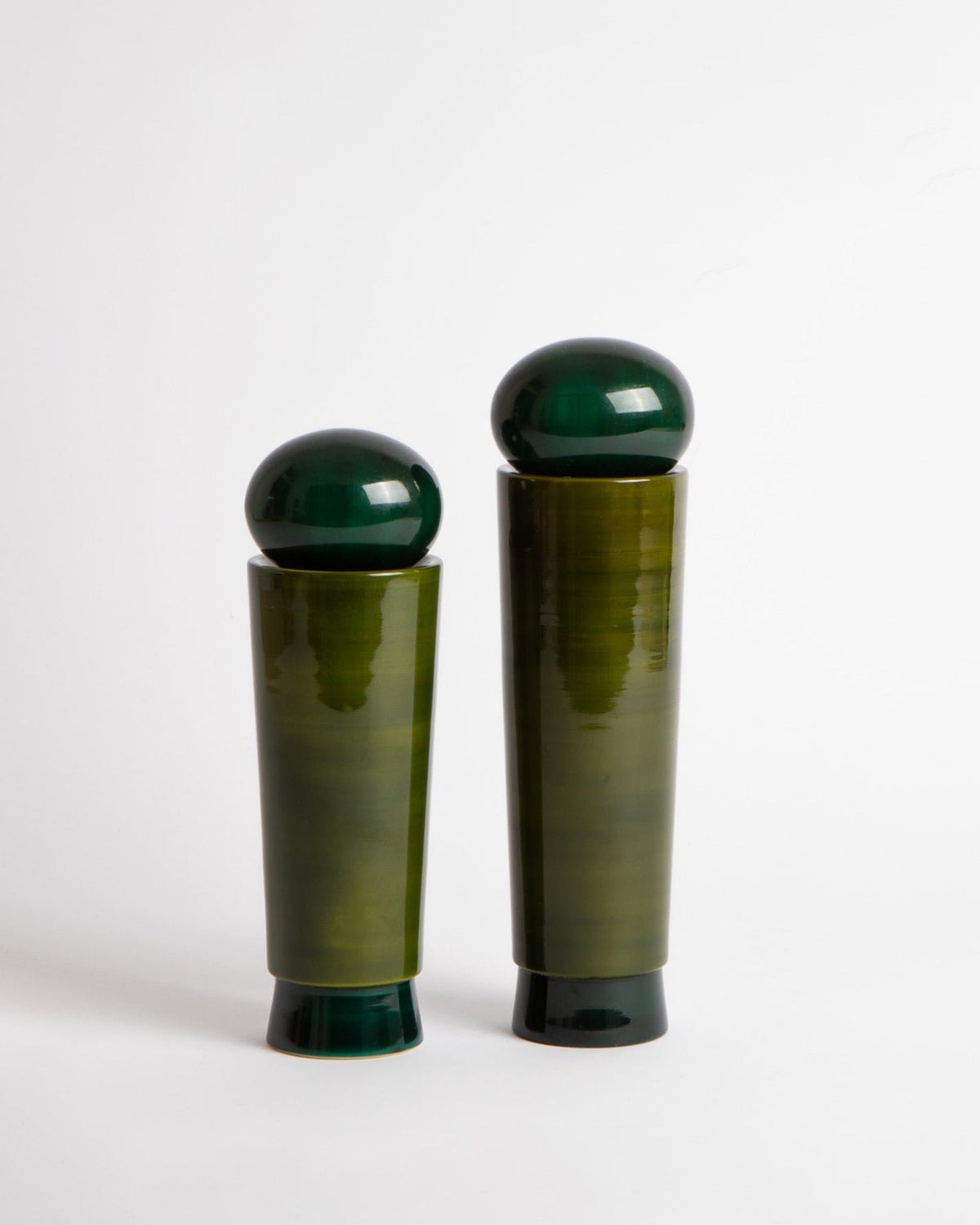 Tall Salt & Pepper Grinder | Dark Green | Natural Non-Toxic Materials