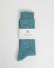 Load image into Gallery viewer, Teal Fleck Socks | 100% Upcycled Materials

