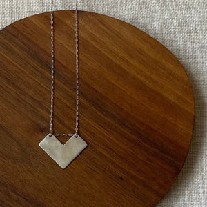 Abstract Heart Necklace Brass | made from recycled silver - THE HOME OF SUSTAINABLE THINGS