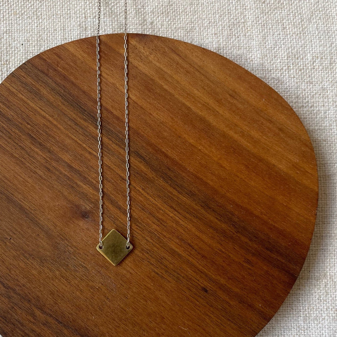 Brass Diamond Necklace | made from recycled brass - THE HOME OF SUSTAINABLE THINGS