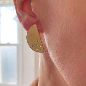 Cheese Slice Lady Bug Earrings | made from recycled brass - THE HOME OF SUSTAINABLE THINGS