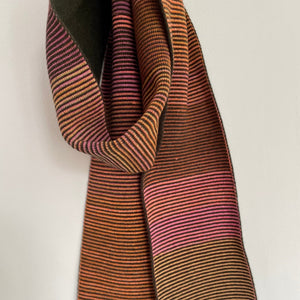 "Coded" Felt Scarf | Beige & Peach | made from deadstock yarn - THE HOME OF SUSTAINABLE THINGS