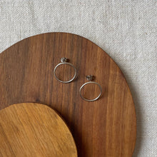 Load image into Gallery viewer, Flat Round Earrings | Medium // made from recycled silver - THE HOME OF SUSTAINABLE THINGS
