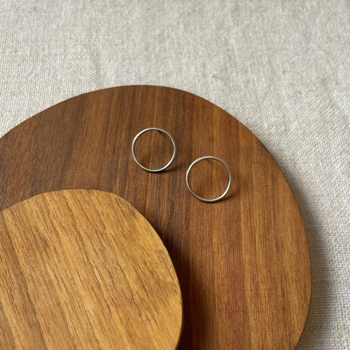 Flat Round Earrings | Medium // made from recycled silver - THE HOME OF SUSTAINABLE THINGS
