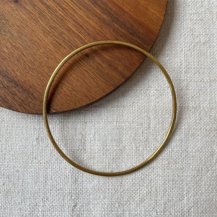 Round Bangle | Brass Slim // made from discarded industrial products - THE HOME OF SUSTAINABLE THINGS