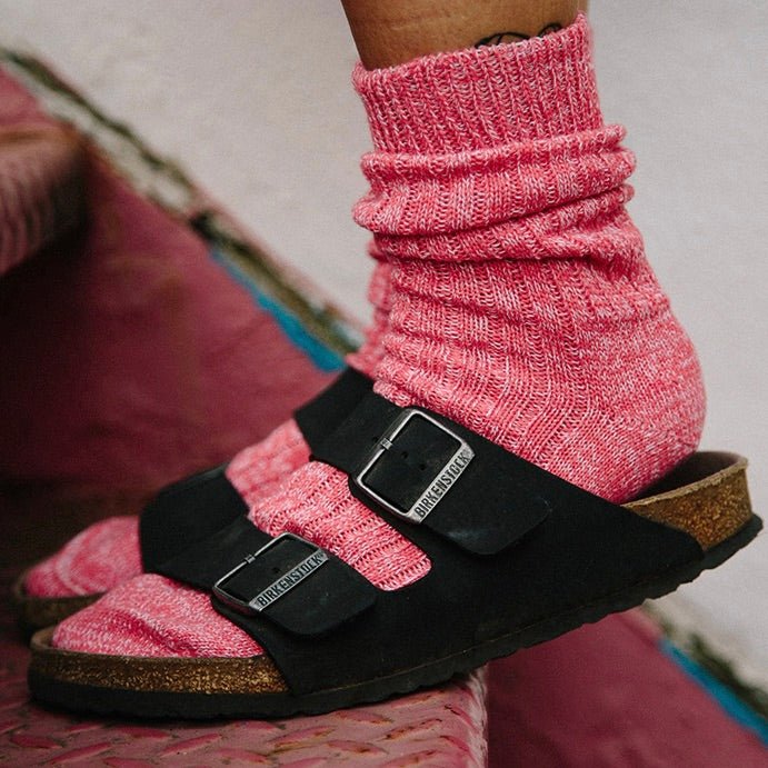 The Addy 100% Recycled Coral Pink Fleck Socks - THE HOME OF SUSTAINABLE THINGS