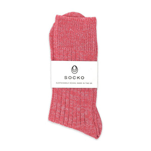 The Addy 100% Recycled Coral Pink Fleck Socks - THE HOME OF SUSTAINABLE THINGS