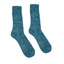 Load image into Gallery viewer, The Carlyle 100% Recycled Teal Fleck Socks - THE HOME OF SUSTAINABLE THINGS
