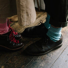 Load image into Gallery viewer, The Carlyle 100% Recycled Teal Fleck Socks - THE HOME OF SUSTAINABLE THINGS
