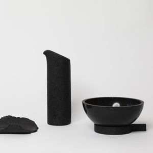 The Forgotten Collection / Bowl with stand | made from bamboo charcoal & shellac - THE HOME OF SUSTAINABLE THINGS