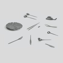 Load image into Gallery viewer, WA=MA Salad Serving Set | 2 piece | made from scrap metal - THE HOME OF SUSTAINABLE THINGS
